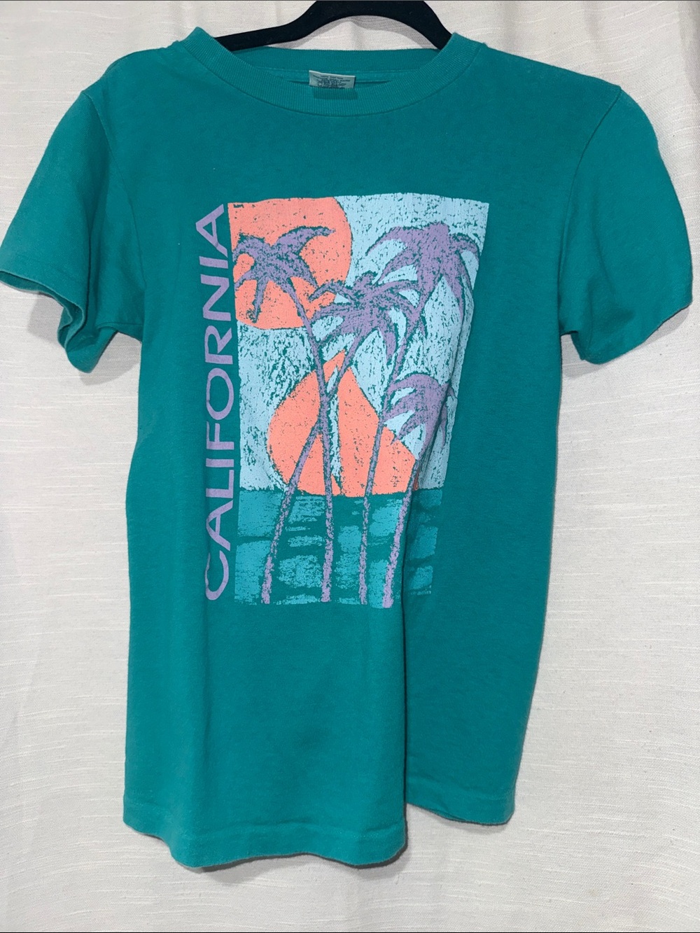 Delta Teal Graphic Tee with Pink and Purple Accents